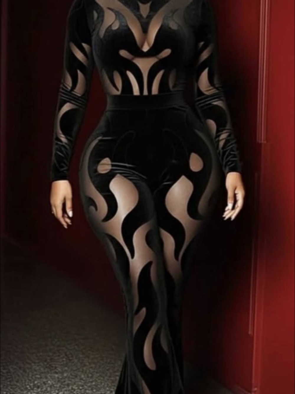 Mesh jumpsuit